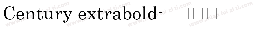 Century extrabold字体转换
